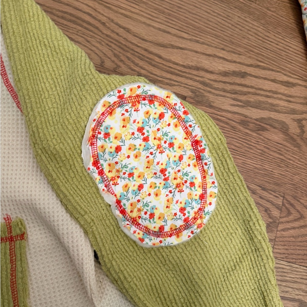 POL Patchwork Jacket in Lime Green - image 5